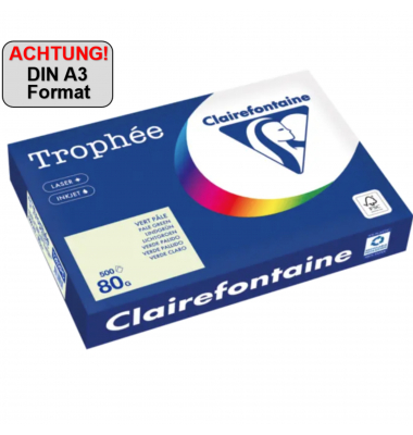 Kopierpapier Trophee 1262PC lindgrün A3 80g 