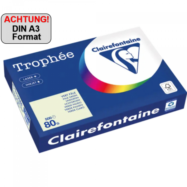 3329680004854 - Kopierpapier Trophee 1262PC lindgrün A3 80g 500 Blatt 3329680004854 500 Blatt