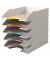 Briefablage VARICOLOR TRAY SET 770427, A4/C4, grau/farbig, Polystyrol stapelbar