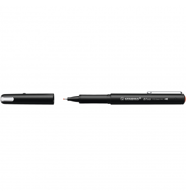Fineliner dr!ver, 1088/40, schwarz (Schreibfarbe: rot), 0,4mm