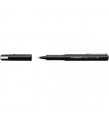 Fineliner dr!ver, 1088/36, schwarz (Schreibfarbe: gr&uuml;n), 0,4mm