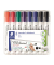 Boardmarker Lumocolor 351 B, 351B-WP8-X, Etui, 8-farbig sortiert, 2-5mm Keilspitze