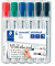 Boardmarker Lumocolor 351, 351-WP6-X, Etui, 6-farbig sortiert, 2mm Rundspitze