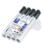 Boardmarker Lumocolor 351, 351-WP4-9X, Etui, schwarz, 2mm Rundspitze