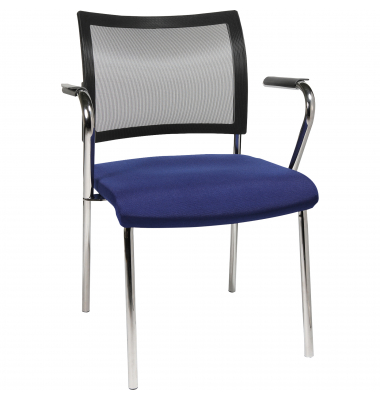 Besucherstuhl Visit 10 NV29A G260 4Fuß m.Arml bl