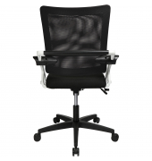 B&uuml;rodrehstuhl New S'move, schwarz / schwarz, mit Armlehnen, bis 110kg, ohne Kopfst&uuml;tze
