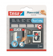 Klebepads 77720-00000-00 Powerstrips Click Small, 4x 2 St&uuml;ck, 20x4x60mm (LxBxT), wiederabl&ouml;sbar