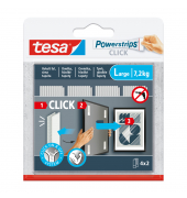 Klebepads 77722-00000-00 Powerstrips Click Large, 4x 2 St&uuml;ck, 2x8,5cm (BxL), wiederabl&ouml;sbar