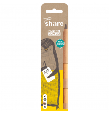 Bleistift Jumbo, 4-0008-1, natur, 4,3mm, B