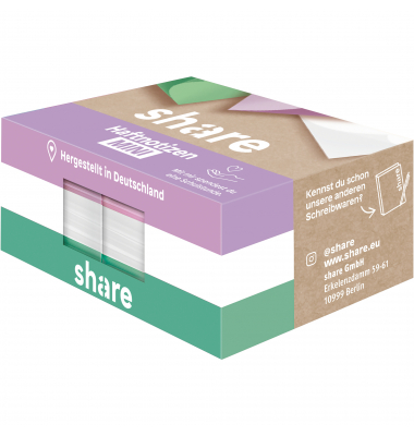 Haftnotizen 4-0018, Z-Notes, mini, 50x40mm, farbig sortiert (weiss/violett/gr&uuml;n), rechteckig