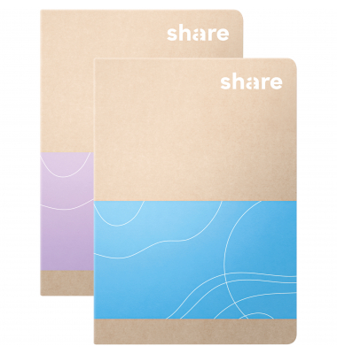 Notizbuch 4-0015, braun, A6, kariert, 80g, 40 Blatt / 80 Seiten