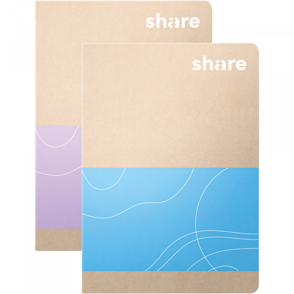 4260739996524 - Notizbuch 4-0015 share braun A6 kariert 80g 40 Blatt   80 Seiten 4260739996524 share