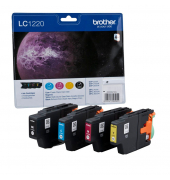 Druckerpatrone LC1220VALBP, schwarz/cyan/magenta/gelb, ca. 4x 300 Seiten