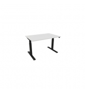 Schreibtisch eModel 3.0, elektrisch höhenverstellbar, 65-131cm (H), 120x80cm (BxT), rechteckig, weiß / schwarz