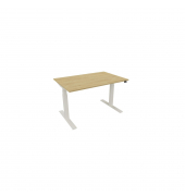 Schreibtisch eModel 3.0, elektrisch höhenverstellbar, 65-131cm (H), 120x80cm (BxT), rechteckig, hamilton oak / weiß