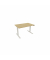 Schreibtisch eModel 3.0, elektrisch höhenverstellbar, 65-131cm (H), 120x80cm (BxT), rechteckig, hamilton oak / weiß
