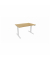 Schreibtisch eModel 3.0, elektrisch höhenverstellbar, 65-131cm (H), 120x80cm (BxT), rechteckig, hickory / weiß
