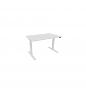 Schreibtisch eModel 3.0, elektrisch höhenverstellbar, 65-131cm (H), 120x80cm (BxT), rechteckig, weiß / weiß