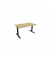 Schreibtisch eModel 3.0, elektrisch höhenverstellbar, 65-131cm (H), 140x80cm (BxT), rechteckig, hamilton oak / schwarz