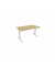 Schreibtisch eModel 3.0, elektrisch höhenverstellbar, 65-130cm (H), 140x80cm (BxT), rechteckig, hamilton oak / weiß