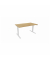 Schreibtisch eModel 3.0, elektrisch höhenverstellbar, 65-130cm (H), 140x80cm (BxT), rechteckig, hickory / weiß