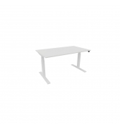 Schreibtisch eModel 3.0, elektrisch höhenverstellbar, 65-131cm (H), 140x80cm (BxT), rechteckig, weiß / weiß