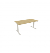 Schreibtisch eModel 3.0, elektrisch höhenverstellbar, 65-131cm (H), 160x80cm (BxT), rechteckig, hamilton oak / weiß