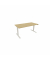 Schreibtisch eModel 3.0, elektrisch höhenverstellbar, 65-131cm (H), 160x80cm (BxT), rechteckig, hamilton oak / weiß