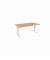 Schreibtisch eModel 3.0, elektrisch höhenverstellbar, 65-131cm (H), 160x80cm (BxT), rechteckig, hickory / weiß