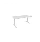Schreibtisch eModel 3.0, elektrisch höhenverstellbar, 65-131cm (H), 160x80cm (BxT), rechteckig, weiß / weiß