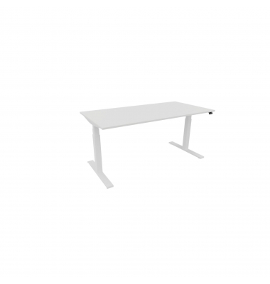 Schreibtisch eModel 3.0, elektrisch höhenverstellbar, 65-131cm (H), 160x80cm (BxT), rechteckig, weiß / weiß