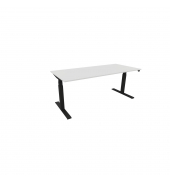 Schreibtisch eModel 3.0, elektrisch höhenverstellbar, 65-131cm (H), 180x80cm (BxT), rechteckig, weiß / schwarz