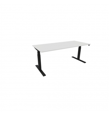 Schreibtisch eModel 3.0, elektrisch höhenverstellbar, 65-131cm (H), 180x80cm (BxT), rechteckig, weiß / schwarz