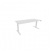 Schreibtisch eModel 3.0, elektrisch höhenverstellbar, 65-131cm (H), 180x80cm (BxT), rechteckig, weiß / weiß