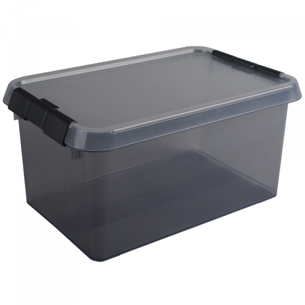 8711112027183 - Aufbewahrungsbox Comfort Line H6164908 6 Liter mit Deckel außen 300x200x145mm Kunststoff 80 % recycelt grau transparent 871
