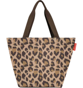 Einkaufstasche Shopper M, LeoMacchiato Leopard, ZS6048, 15 Liter, au&szlig;en 51x26x30,5cm, Polyester, braun