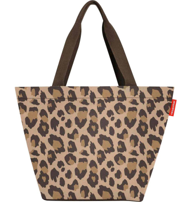 Einkaufstasche Shopper M, LeoMacchiato Leopard, ZS6048, 15 Liter, au&szlig;en 51x26x30,5cm, Polyester, braun