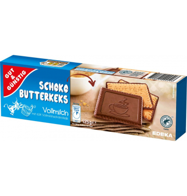 Schoko-Butterkeks Vollmilch Kekse 125,0 g