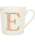 Kaffeebecher Buchstabe E weißgold 0,3 l
