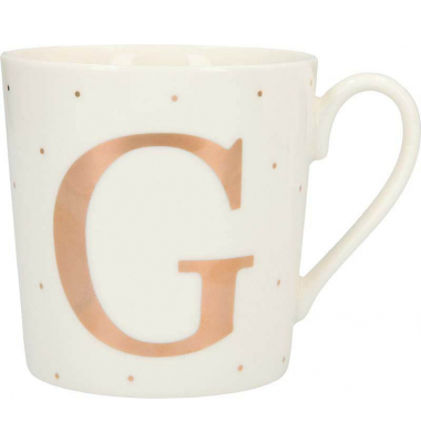 Kaffeebecher Buchstabe G weißgold 0,3 l