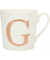 Kaffeebecher Buchstabe G weißgold 0,3 l
