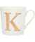 Kaffeebecher Buchstabe K weißgold 0,3 l