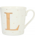 Kaffeebecher Buchstabe L weißgold 0,3 l