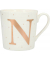 Kaffeebecher Buchstabe N weißgold 0,3 l