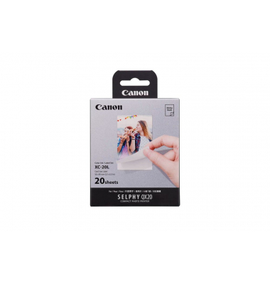 Fotopapier XC-20L 6755C002, 5,4x8,5cm, für SELPHY QX20 weiß glänzend einseitig bedruckbar