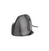Evoluent D Large Maus ergonomisch kabelgebunden grau, schwarz, silber