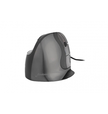 Evoluent D Large Maus ergonomisch kabelgebunden grau, schwarz, silber