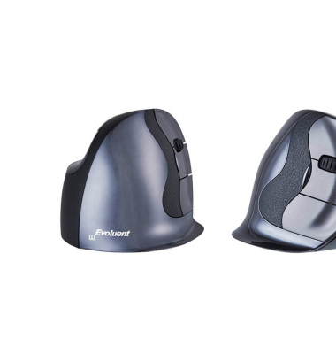 Evoluent D Large Maus ergonomisch kabellos grau, schwarz, silber