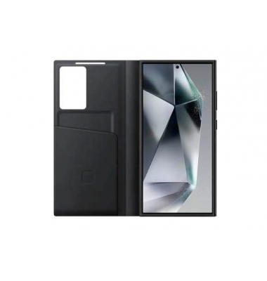 Smart View Wallet Handyhülle für SAMSUNG Galaxy S24 Ultra schwarz