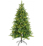 Weihnachtsbaum mit LED Lichterkette grün